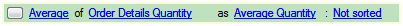 columns aggregated row